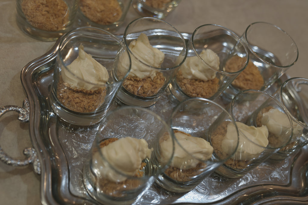 Basil, lime and rhubarb and strawberry compote cheesecake verrines &ndash; Olives et gourmandises