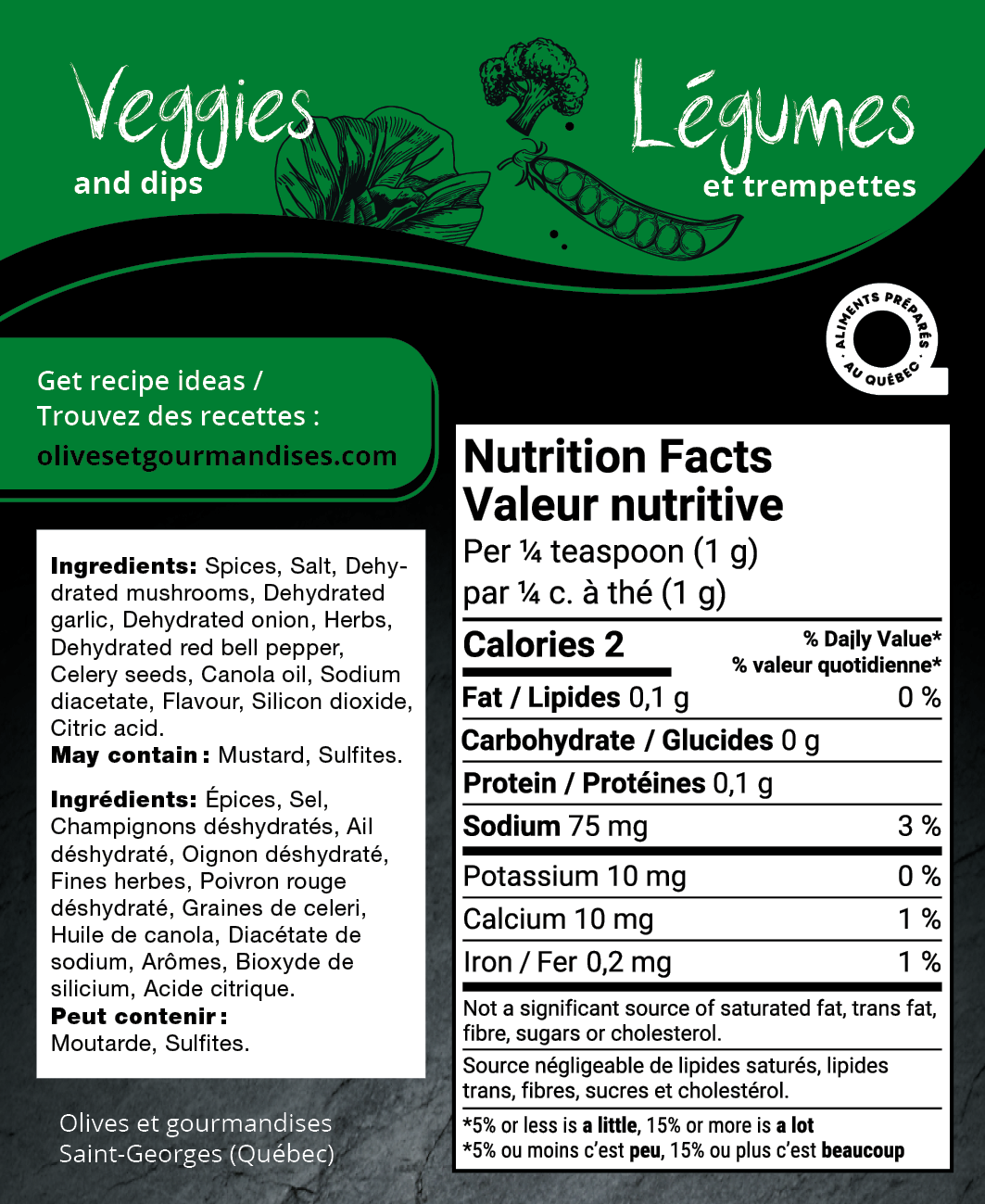 Légumes et trempettes - Épice