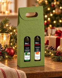 Boite cadeau verte avec 2 fentes - 250ml